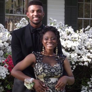 Black and Gold Formal Gown.